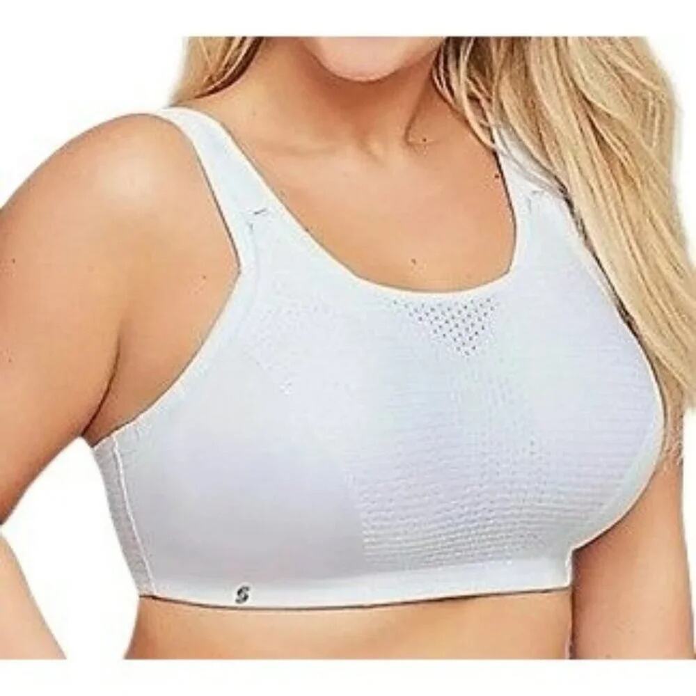 Glamorise Double Layer Custom Control High Impact Sports Bra 1166 White 42F